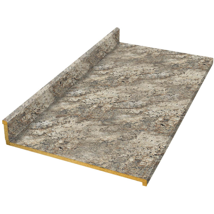VT Dimensions Formica Radiance 10-ft x 25.25-in Straight Laminate Countertop with Integrated Backsplash - Cafe Azul 6319-RD