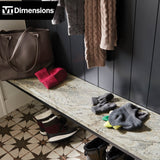 VT Dimensions Formica Radiance 10-ft x 25.25-in Cafe Azul Straight Laminate Kitchen Countertop with Integrated Backsplash