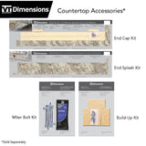 VT Dimensions Formica 8-ft 6319-FXRD Straight Laminate Kitchen Countertop with Integrated Backsplash