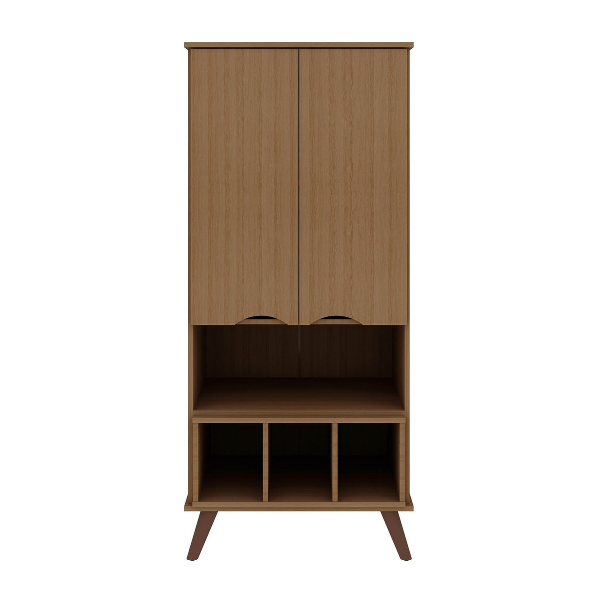 Manhattan Comfort Hampton Black 6-Shelf Office Cabinet