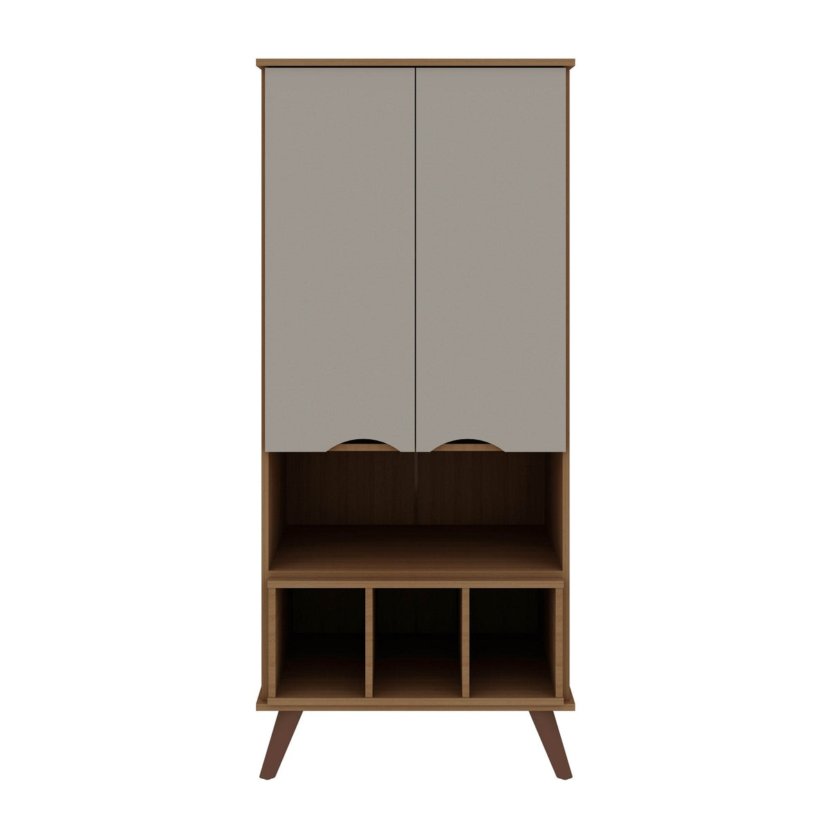 Manhattan Comfort Hampton Maple Cream 6-Shelf Office Cabinet
