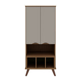 Manhattan Comfort Hampton Maple Cream 6-Shelf Office Cabinet