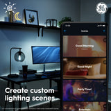 GE C by GE (Cync) 60W Equivalent A19 Full Color Dimmable Smart LED Light Bulb, Direct Connect, 3-Pack