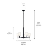 Kichler Shailene 5-Light Black Transitional Chandelier