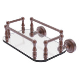 Allied Brass Dottingham Collection Wall Mounted Glass Guest Towel Tray in Matte Black