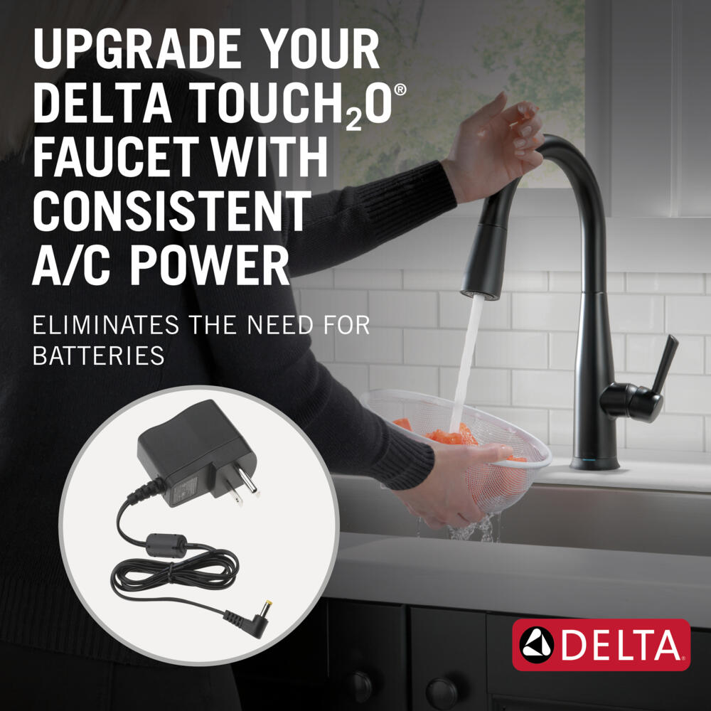 Delta Ashton Touch2O Stainless 1-Handle Deck-Mount Pull-Down Touch Kitchen Faucet with Deck Plate
