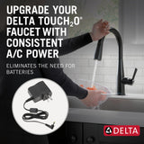 Delta Ashton Touch2O Stainless 1-Handle Deck-Mount Pull-Down Touch Kitchen Faucet with Deck Plate