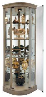 Howard Miller Contemporary/Modern Aged Grey Wood Curio Cabinet