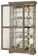 Howard Miller Contemporary/Modern Aged Grey Wood Curio Cabinet