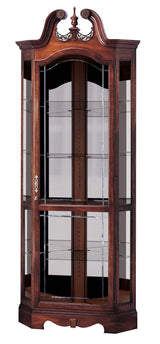 Howard Miller Contemporary/Modern Windsor Cherry Wood Cherry Curio Cabinet