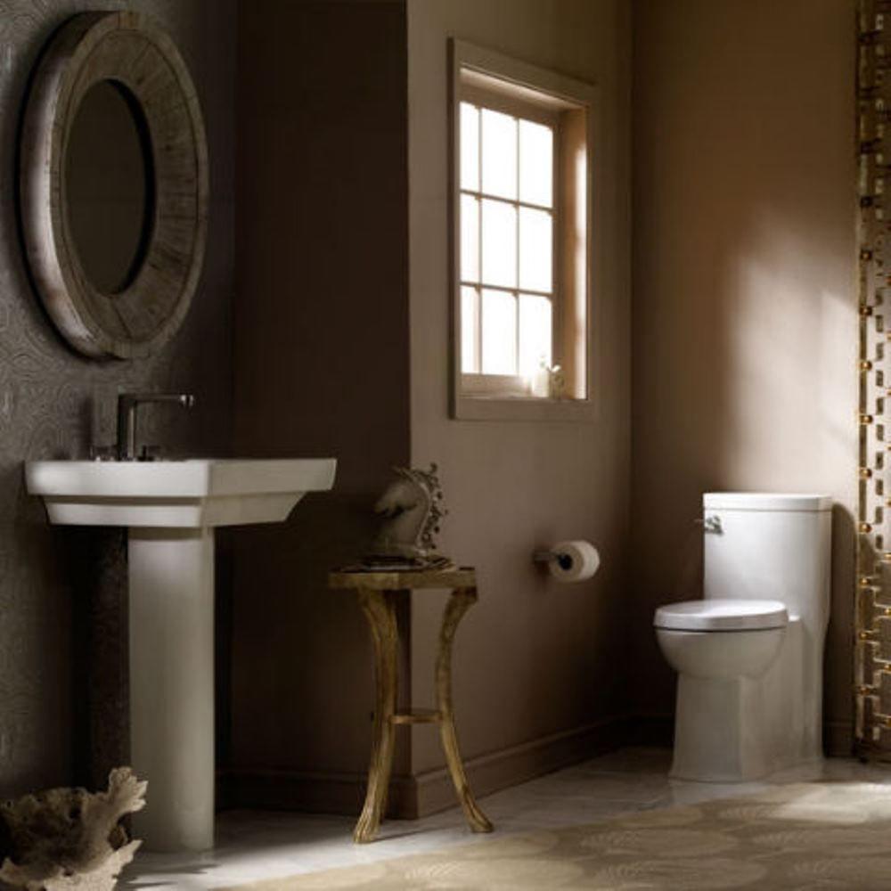 Boulevard Tall Height 1-Piece 1.28 GPF Single Flush Elongated Toilet in Linen, Seat Included - Super Arbor