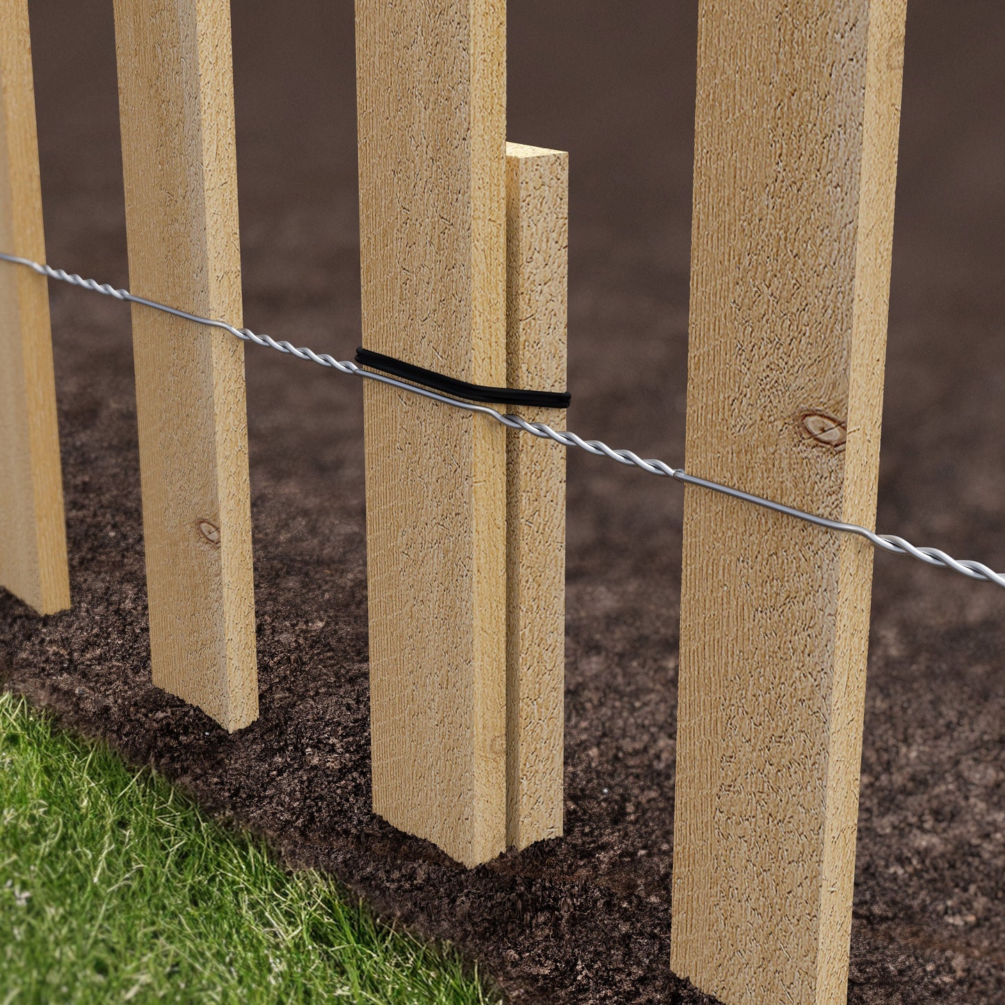 Greenes 15-Ft x 2-Ft Decorative White Pine Woven Wire Rolled Garden Fencing