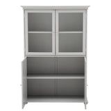 Hampton Harbor 36 in. W x 14 in. D x 52-1/2 in. H Linen Storage Cabinet in Dove Grey - Super Arbor
