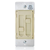 Leviton SureSlide 1.5-Amp 300-Watt Dual Quiet Fan Speed Control and Dimmer, Single Pole, White