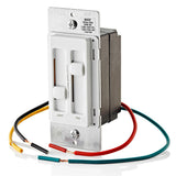 Leviton SureSlide 1.5-Amp 300-Watt Dual Quiet Fan Speed Control and Dimmer, Single Pole, White