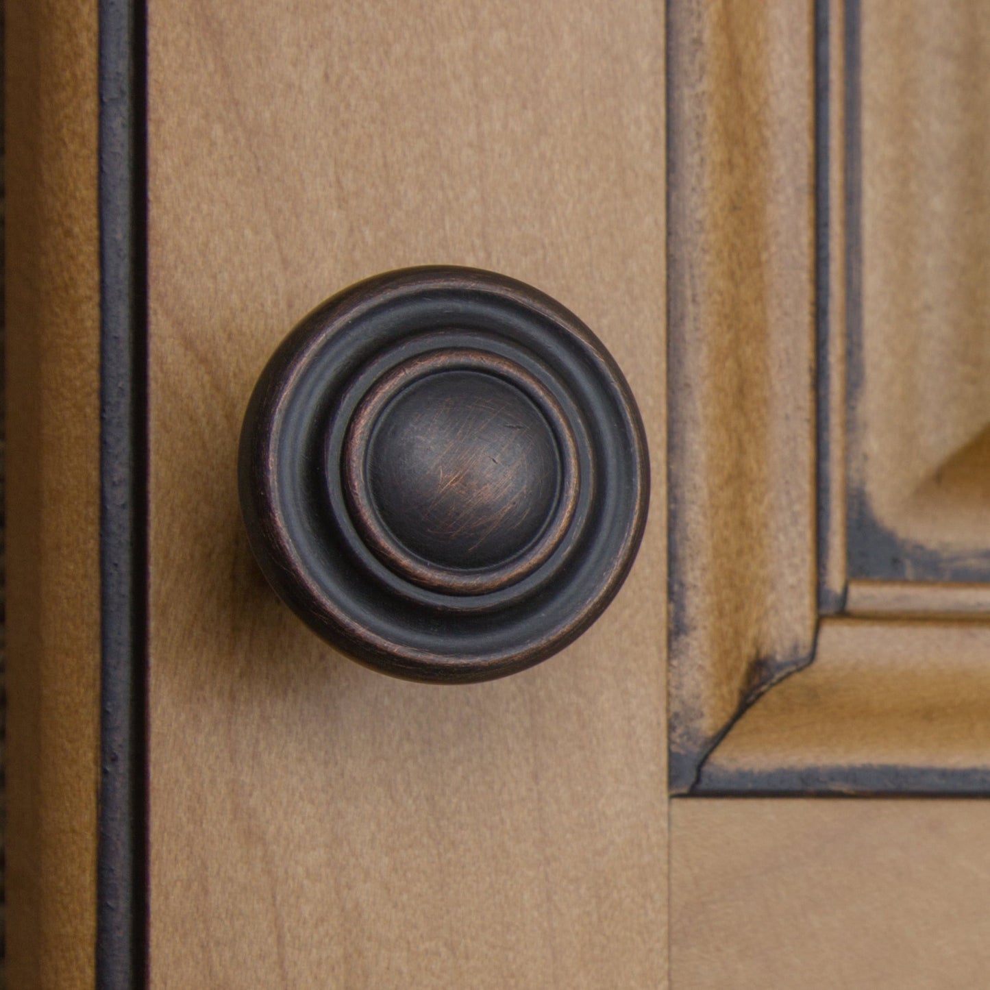 GlideRite 1.25 in. Classic Round Ring Cabinet Knobs, Oil Rubbed Bronze, Pack of 10