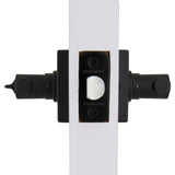 Highland Matte Black Bed and Bath Door Lever with Square Rose