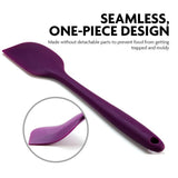 Premium Silicone BPA-Free, Spatula with Stainless Steel Core 500F Heat-Resistant, Non-Stick, Dishwasher Safe, Purple