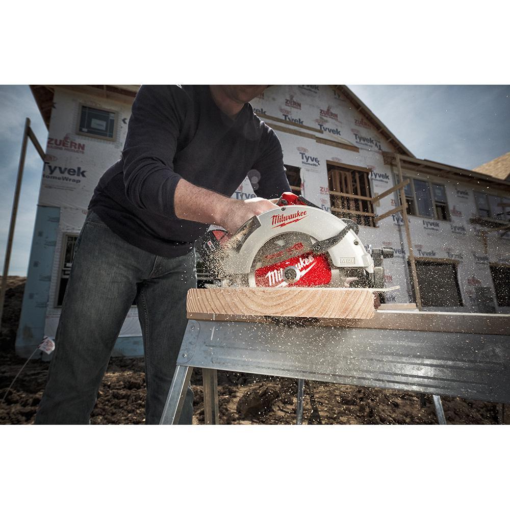 M18 18-Volt Lithium-Ion Brushless Cordless 7-1/4 in. Circular Saw Kit and PACKOUT 10 in. Compact Tool Box - Super Arbor