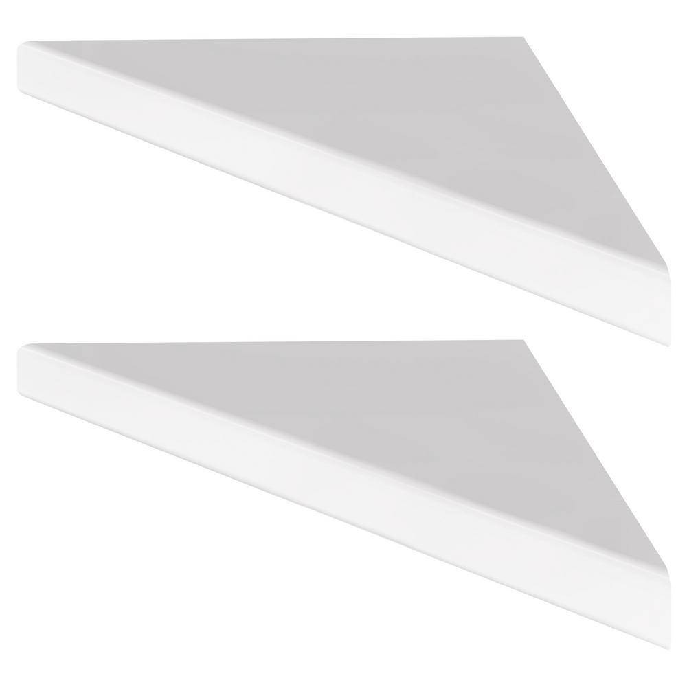 Corner Shelf in Dove White (2-Pack) - Super Arbor