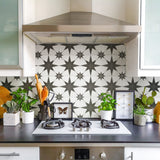 Stella Nero 9-3/4 in. x 9-3/4 in. Porcelain Floor and Wall Tile (10.88 sq. ft./Case)
