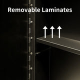 WELLFOR 16-in x 24-in Surface/Recessed Mount Black Mirrored Medicine Cabinet