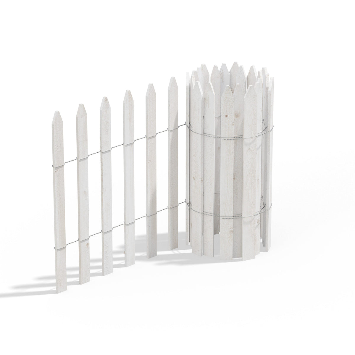 Greenes 15-Ft x 2-Ft Decorative White Pine Woven Wire Rolled Garden Fencing