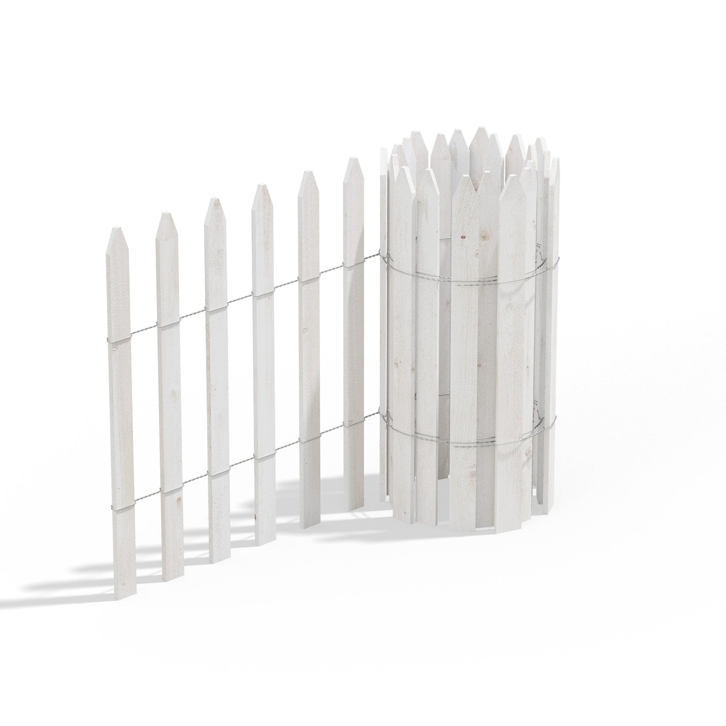 Greenes 15-Ft x 2-Ft Decorative White Pine Woven Wire Rolled Garden Fencing