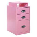 Office Star Products Metal Pink 3-Drawer 14.25-in File Cabinet