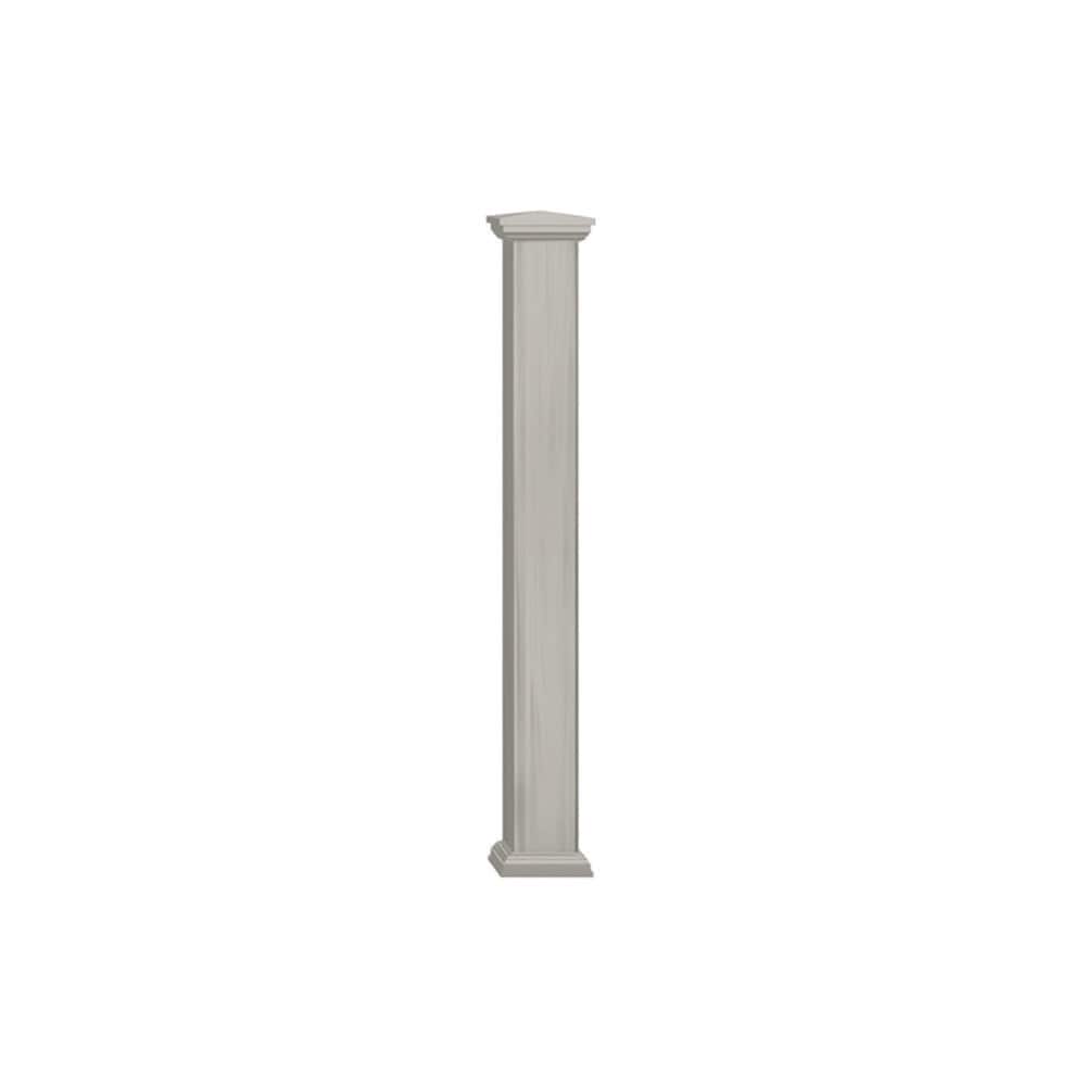 Deckorators Grab and Go 4-in x 4-in x 3-1/4-ft Gray Composite Deck Post Sleeve
