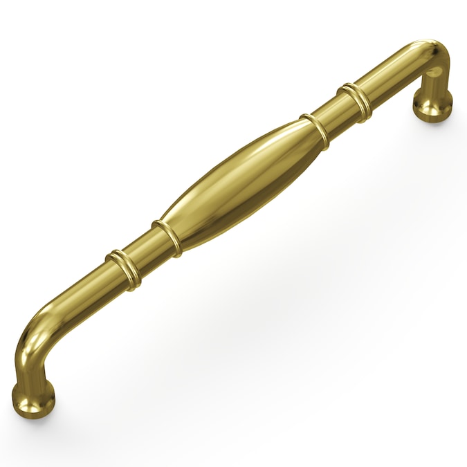 Hickory Hardware Williamsburg 5-1/16-in (128mm) Center to Center Polished Brass Rectangular Handle Drawer Pull