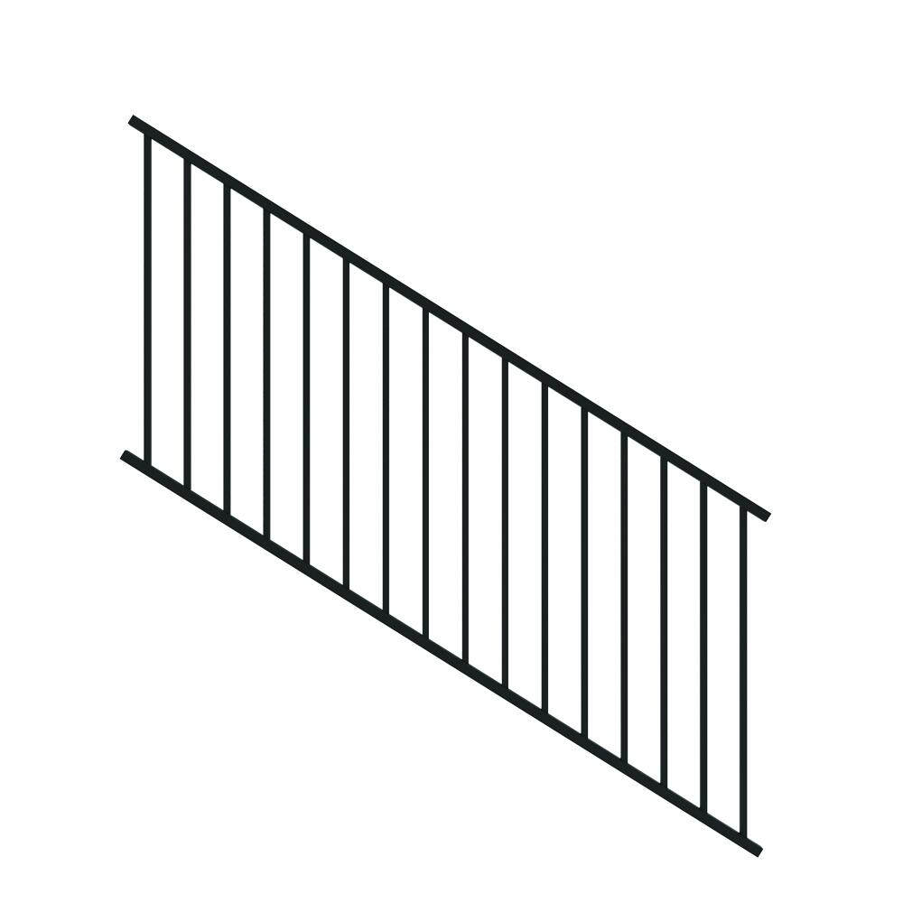 RELIABILT 6-ft x 36-in Black Sand Steel Deck Stair Rail Kit