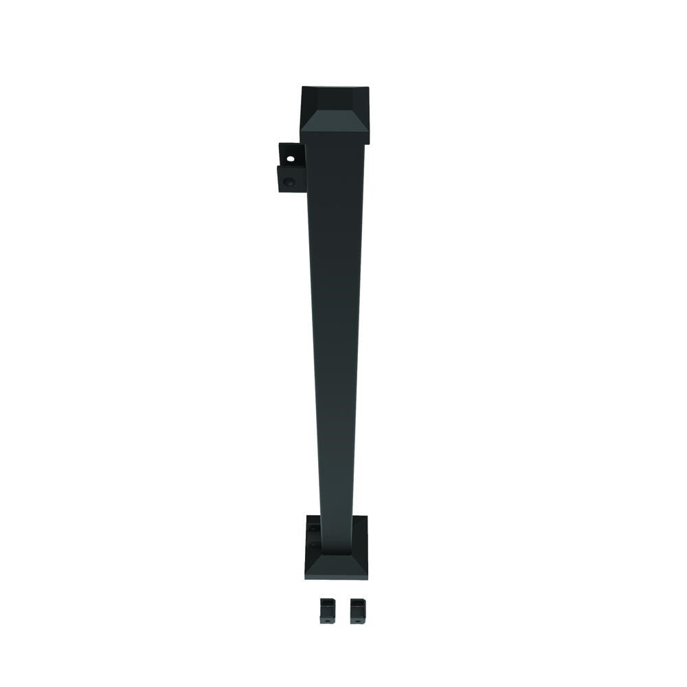 RELIABILT 2-in x 2-in x 3-1/2-ft Black Sand Steel Deck Post