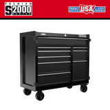 CRAFTSMAN Premium 2000 Series 41-in W x 39.5-in H 9-Drawer Steel Rolling Tool Cabinet (Black)