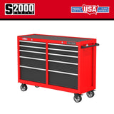 CRAFTSMAN 2000 Series 52-Inch 10-Drawer Steel Rolling Tool Cabinet - Red