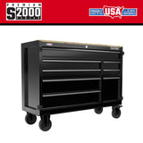 CRAFTSMAN Premium 2000 Series 51.2-in L x 39.5-in H 8-Drawer Rolling Black Wood Work Bench