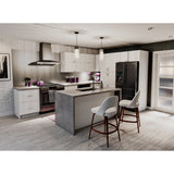 Hugo&Borg Lasalle 36-in W x 19.5-in H x 24-in D Bright White Slab 1-Drawer Base Fully Assembled Cabinet (Flat Panel Style)
