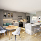 Hugo&Borg Belcourt 36-in W x 32.5-in H x 25-in D Gray Painted 1-Drawer Base Fully Assembled Cabinet (Recessed Panel Shaker Style)