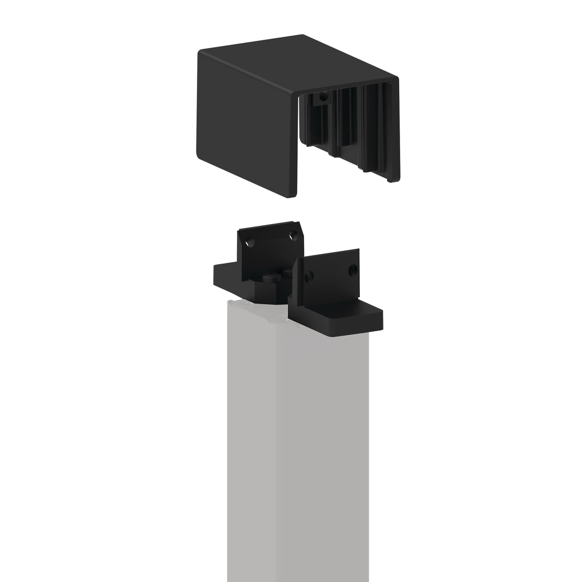 Freedom 5.31-in x 2.76-in Margate Matte Black Aluminum Line Connector (4-Pack)