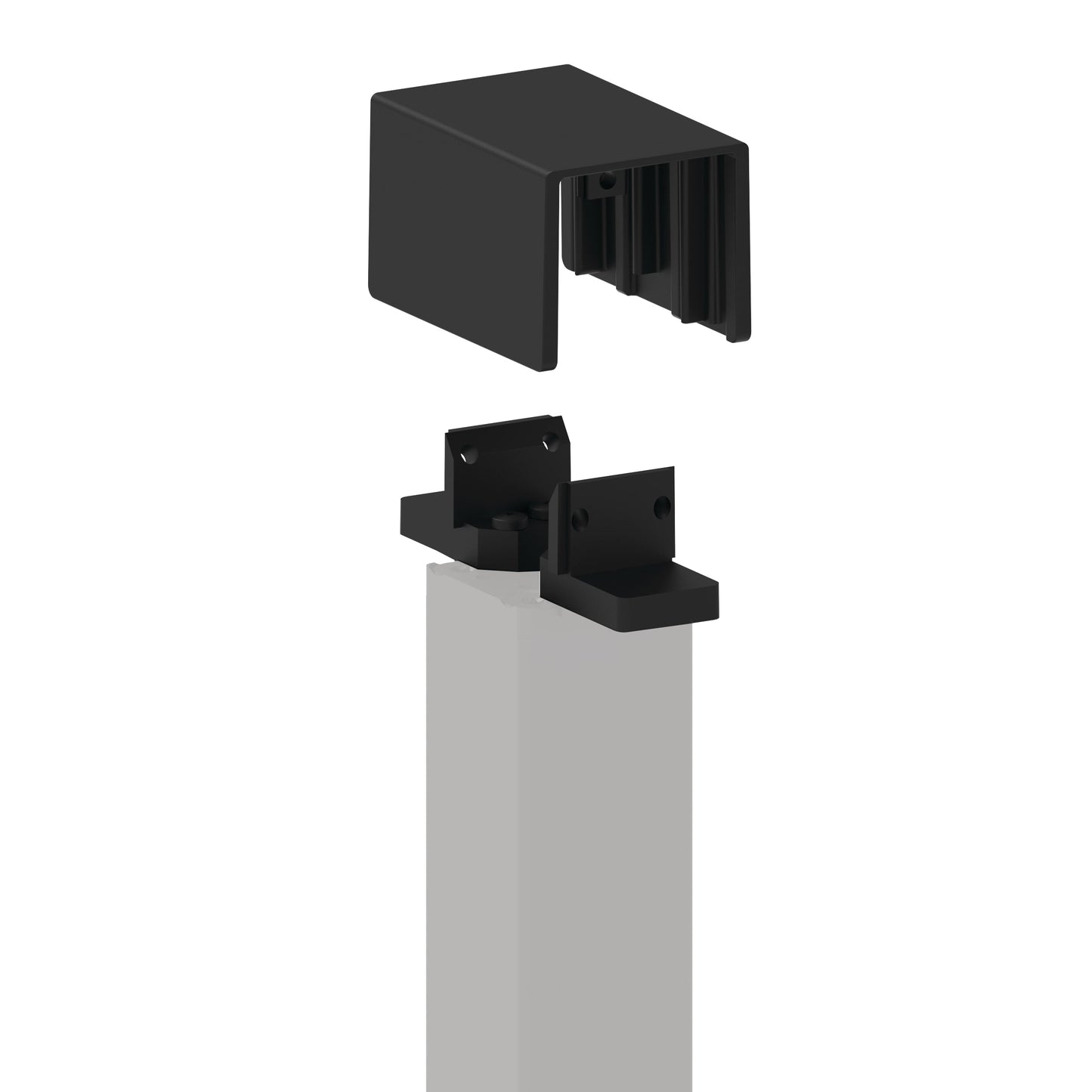 Freedom 5.31-in x 2.76-in Margate Matte Black Aluminum Line Connector (4-Pack)