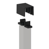 Freedom 5.31-in x 2.76-in Margate Matte Black Aluminum Line Connector (4-Pack)