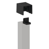 Freedom 5.31-in x 2.76-in Margate End bracket Matte Black Aluminum Post Connector (4-Pack)