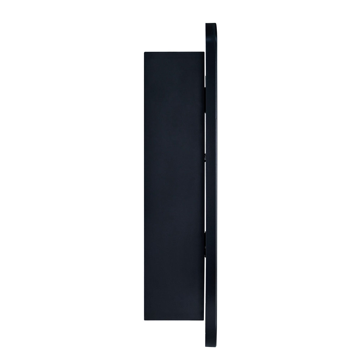 TEHOME 17.5-in x 29-in LED Surface/Recessed Mount Matt Black Mirrored Soft Close Medicine Cabinet