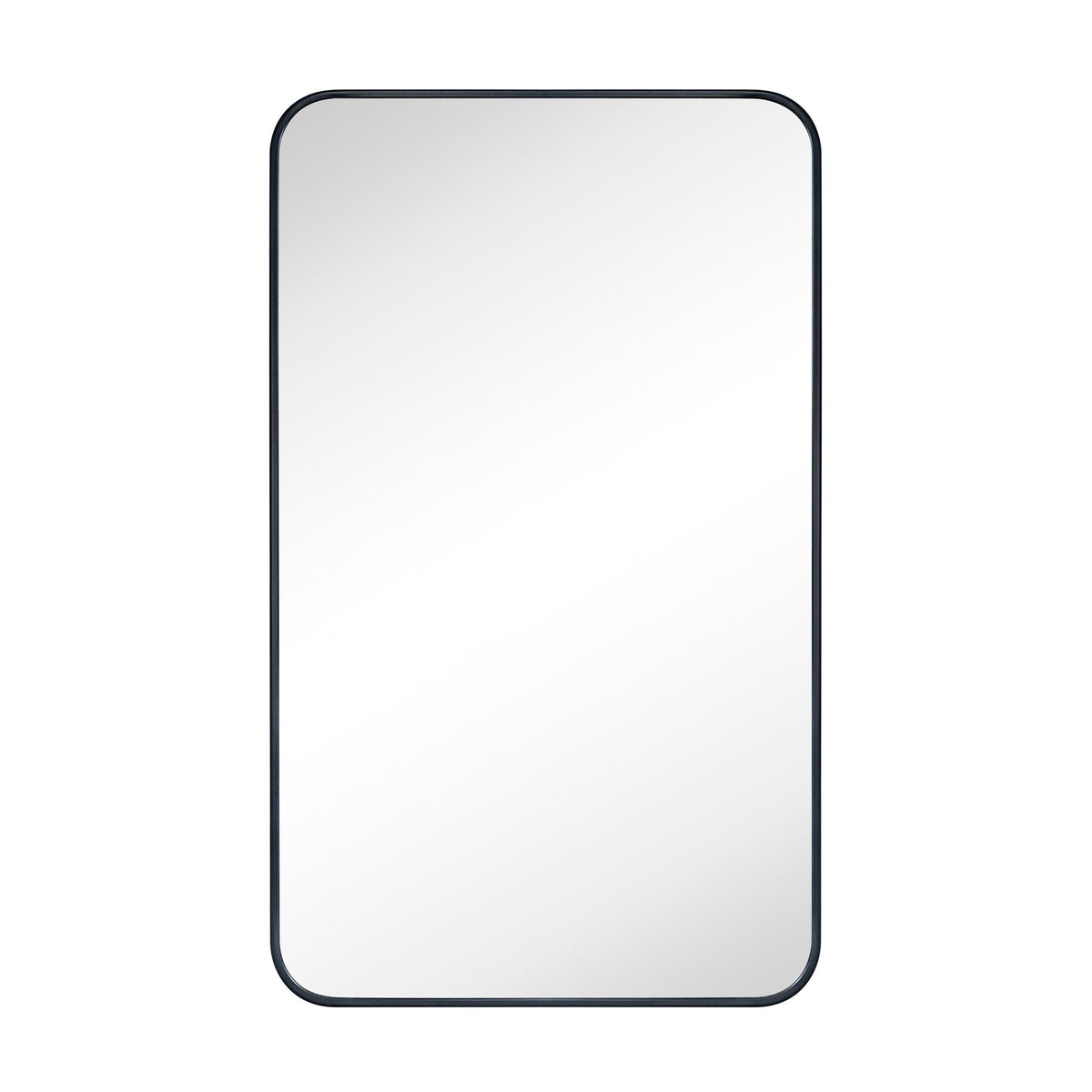 TEHOME 17.5-in x 29-in LED Surface/Recessed Mount Matt Black Mirrored Soft Close Medicine Cabinet