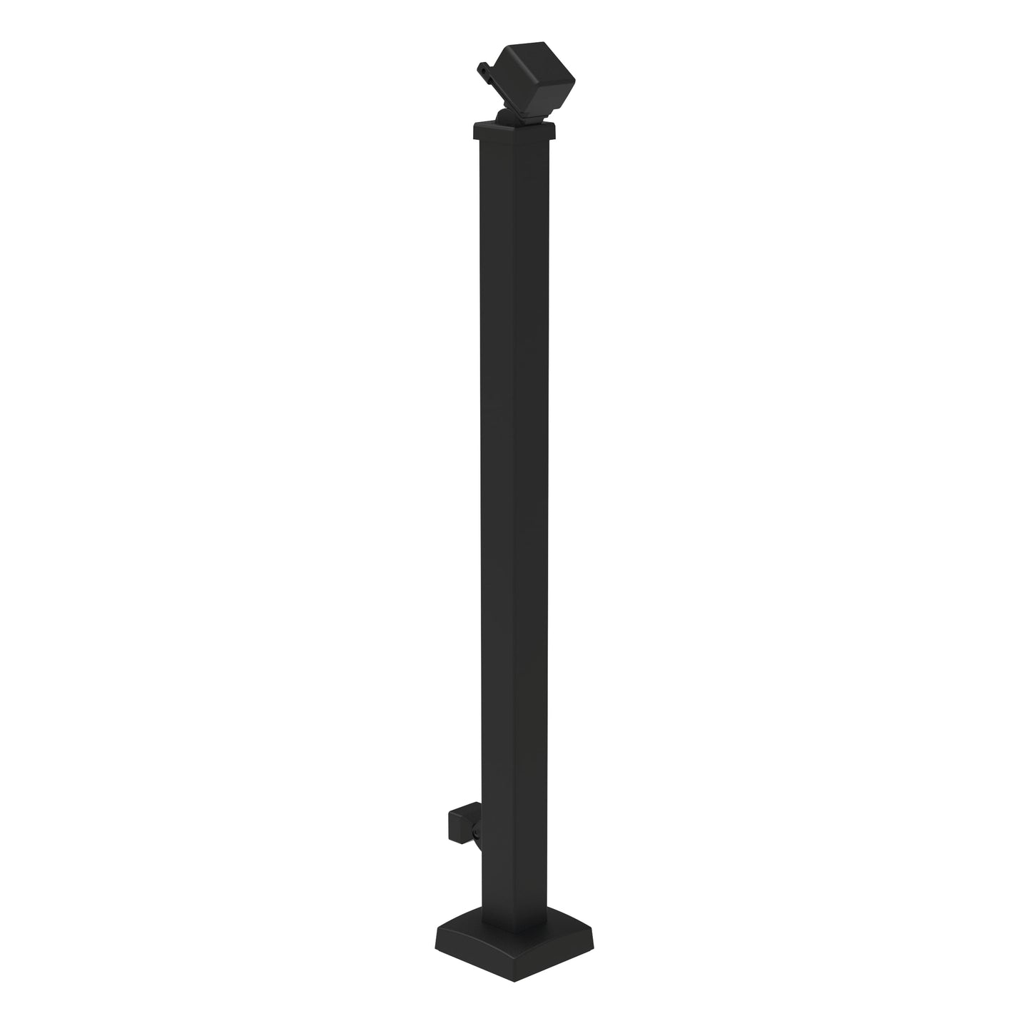 Freedom 6.3-in x 5.5-in Margate Matte Black Aluminum Stair Connector (4-Pack)