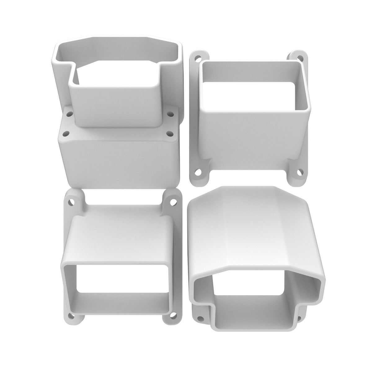 Freedom 8.375-in x 8-in Camden White Composite Stair Connector (4-Pack)