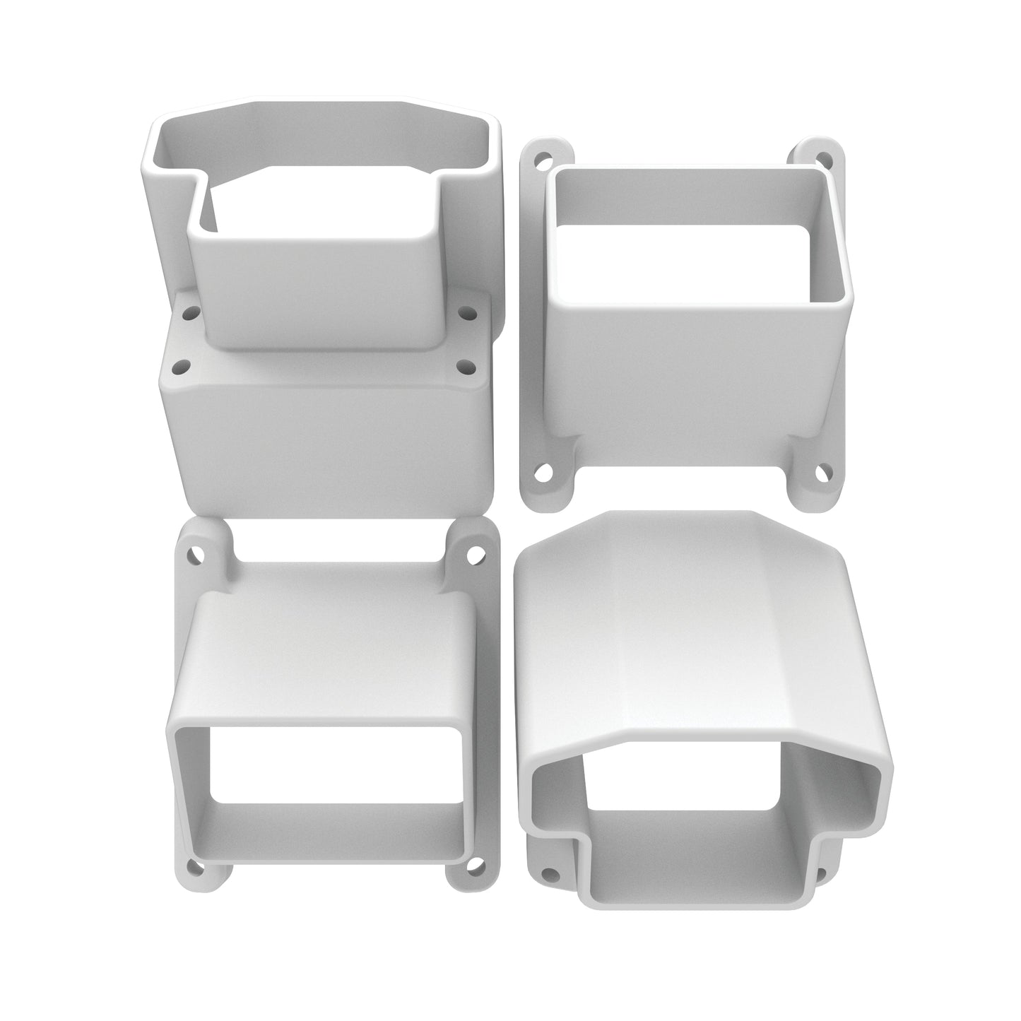Freedom 8.375-in x 8-in Camden White Composite Stair Connector (4-Pack)