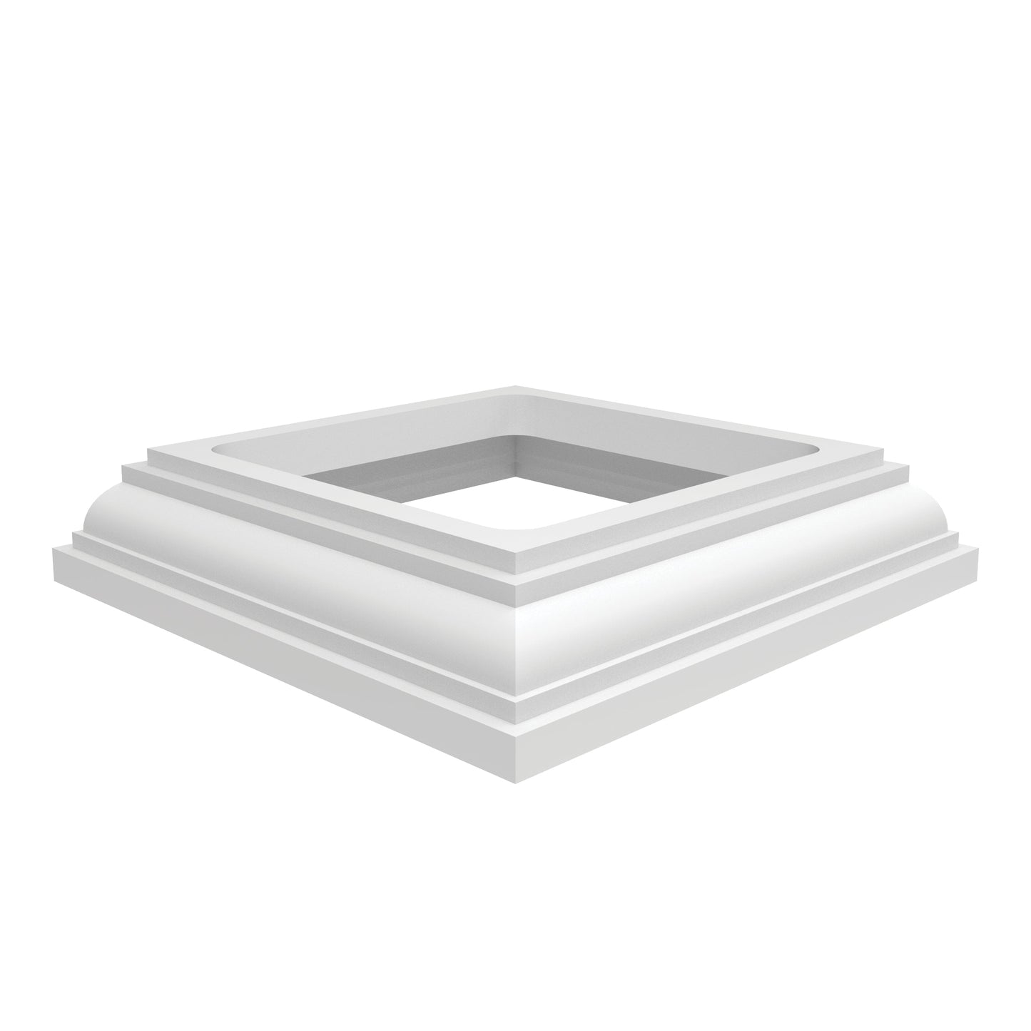 Freedom 4-in x 4-in White Composite Deck Post Base Trim