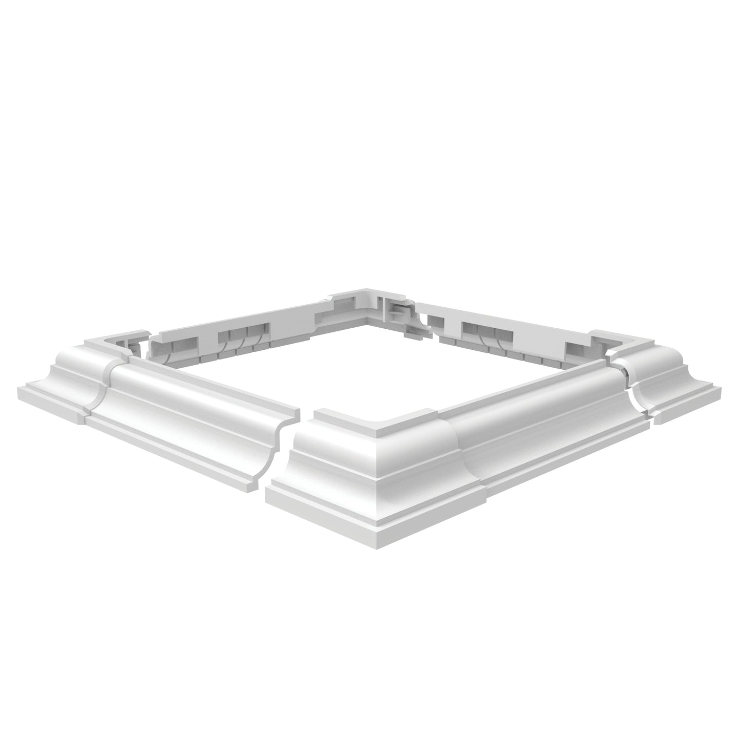 Freedom 4-in x 4-in White Composite Deck Post Base Trim