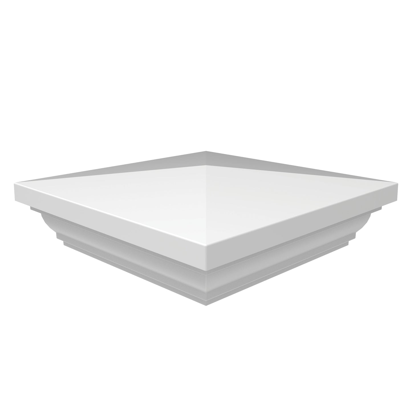Freedom 4-in x 4-in Camden White Composite Deck Post Cap